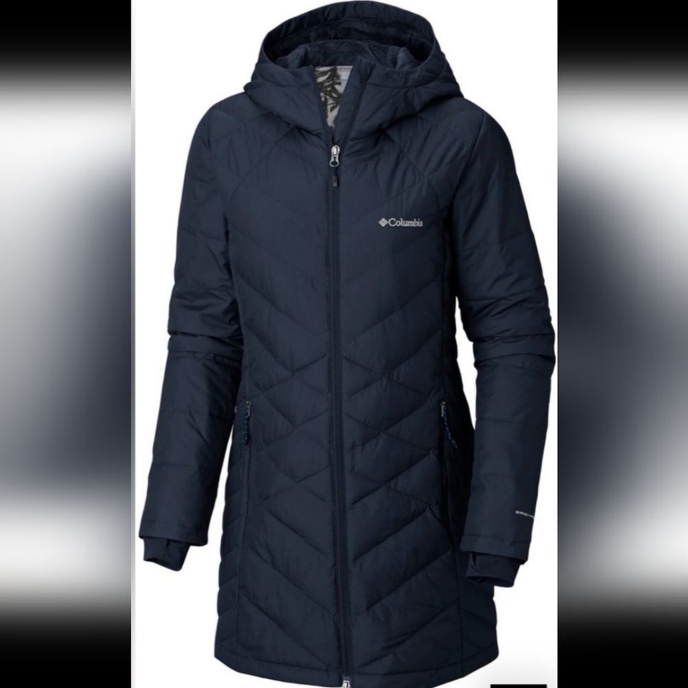 Columbia Women's Black Hooded Insulated Long Jacket